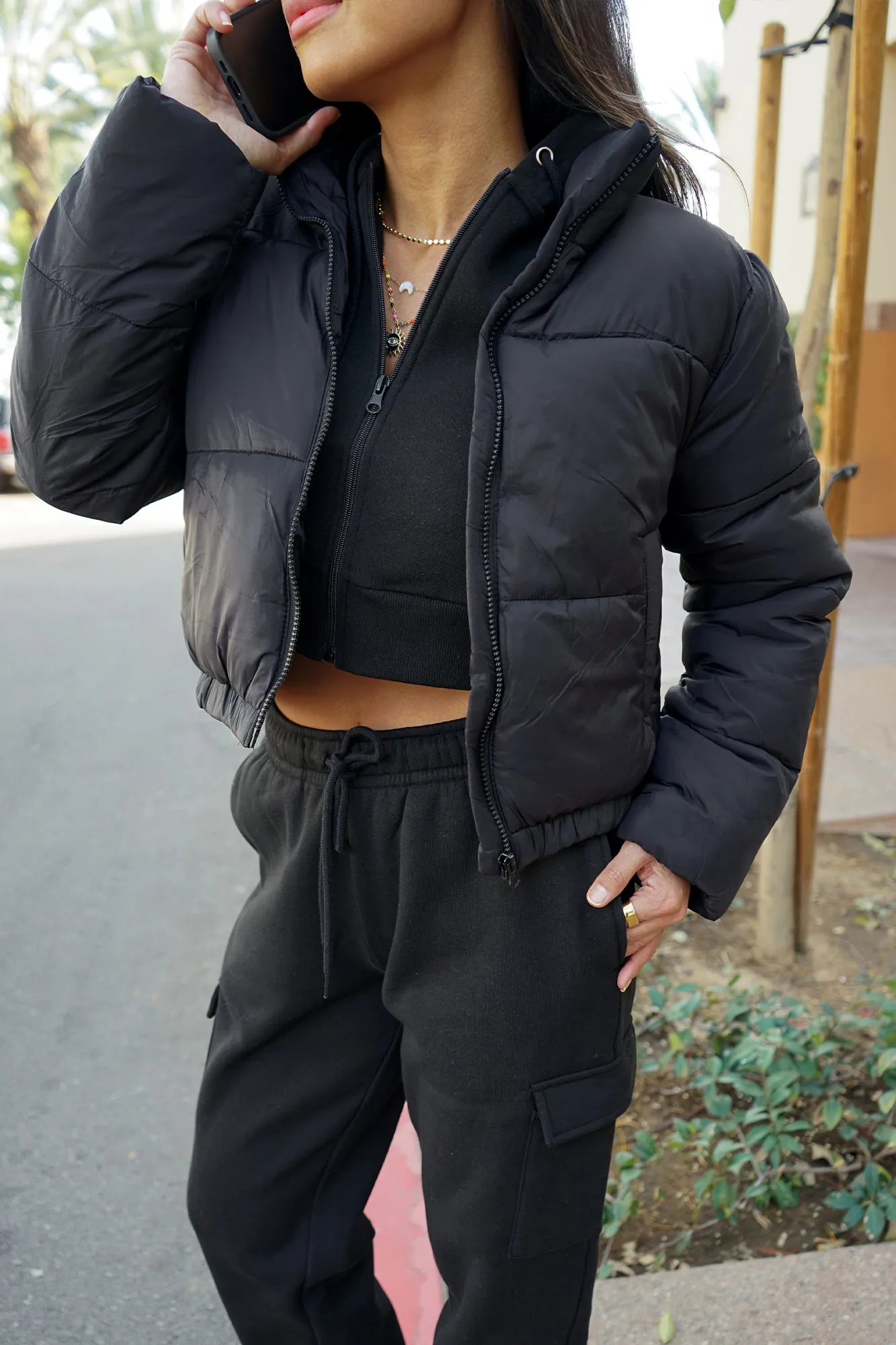 Puffer Jacket - Black