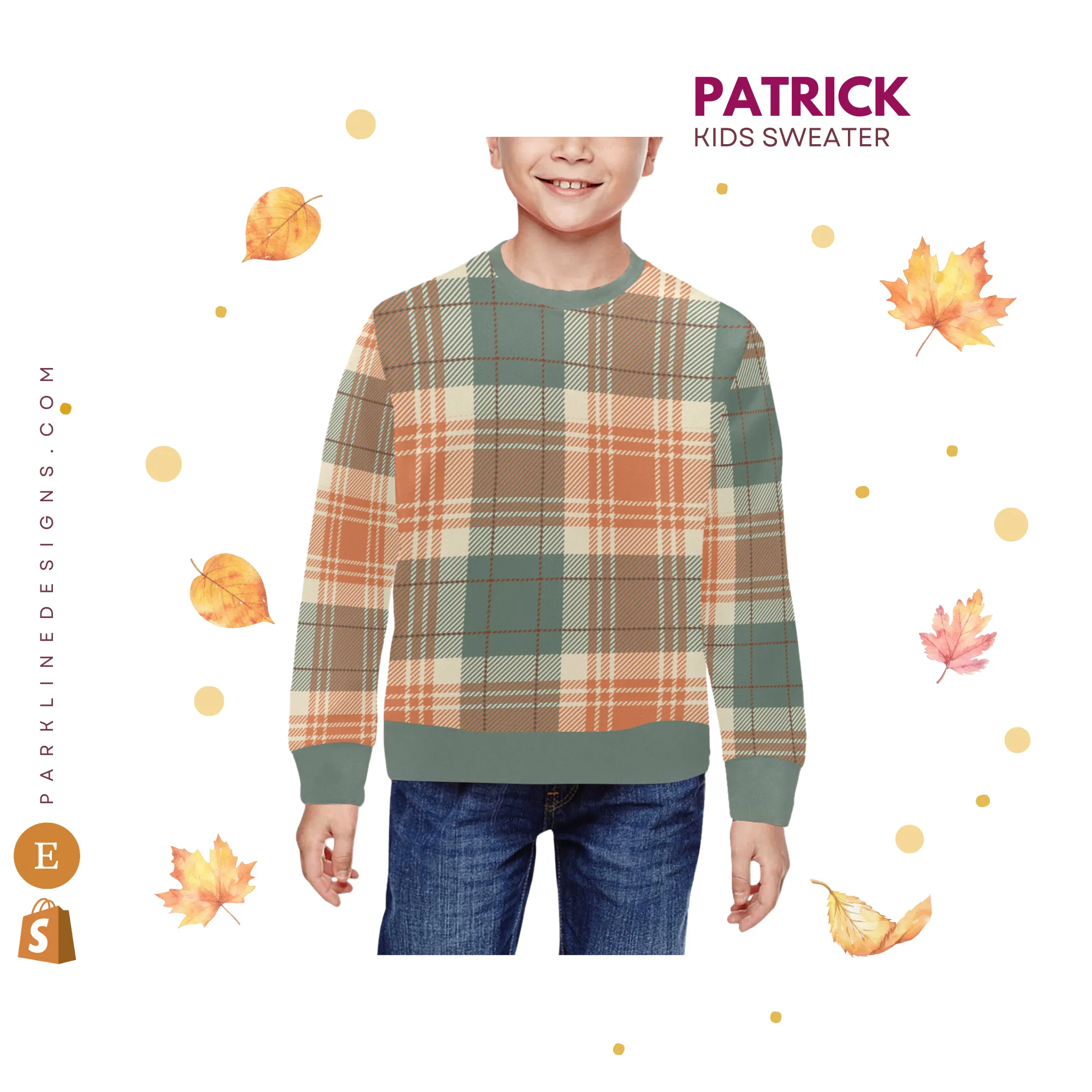 Reed Crew Neck Sweatshirt | All Over Print | Cozy Fall & Winter Wardrobe Essential