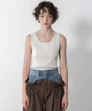 Ribbed Knit Cropped Tank Top