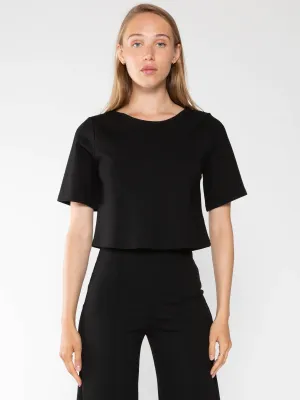 Ripley Radar Ponte Knit Short Sleeve Top | Black