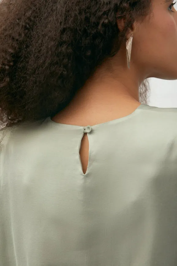 Satin Blouse Green
