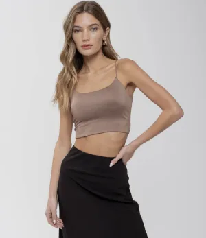 Seamless Cropped Knit Cami Top
