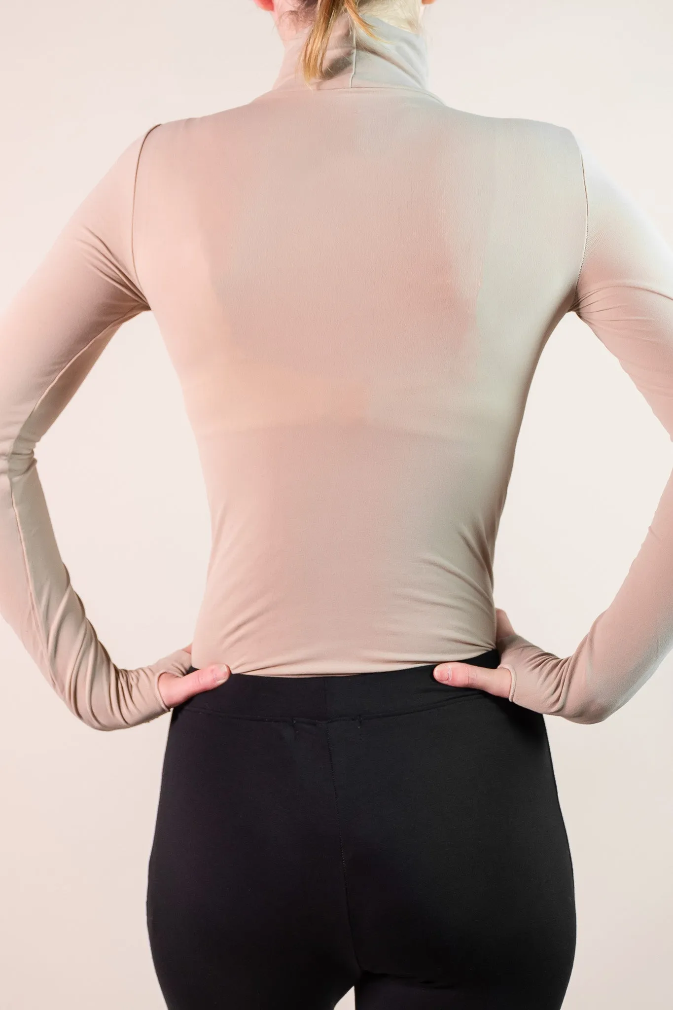 Seamless Long Sleeve Bodysuit Turtleneck