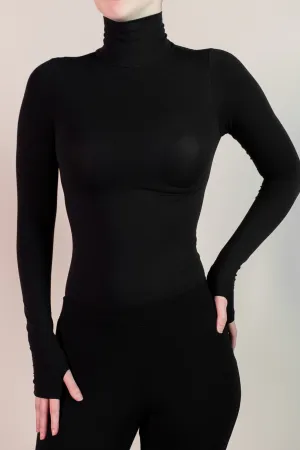Seamless Long Sleeve Bodysuit Turtleneck