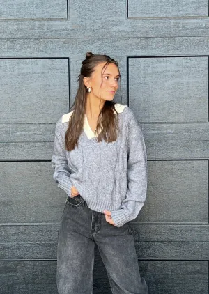 See You Tonight Sweater Grey