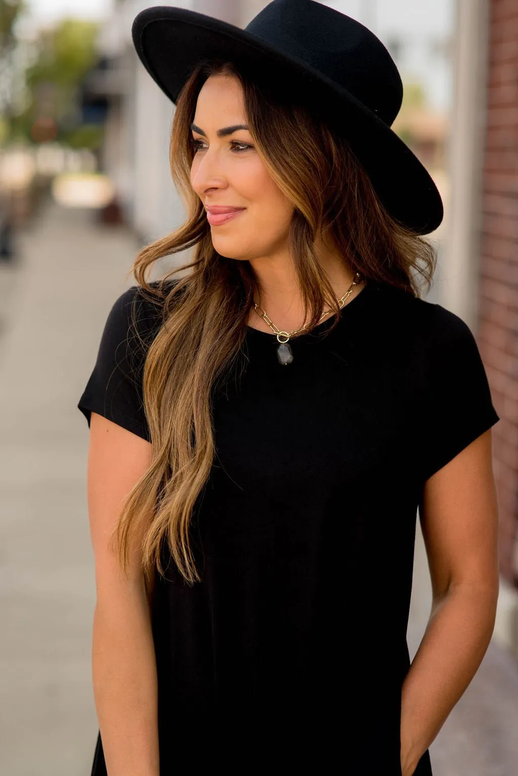 Short Sleeve Swing Tunic Dress