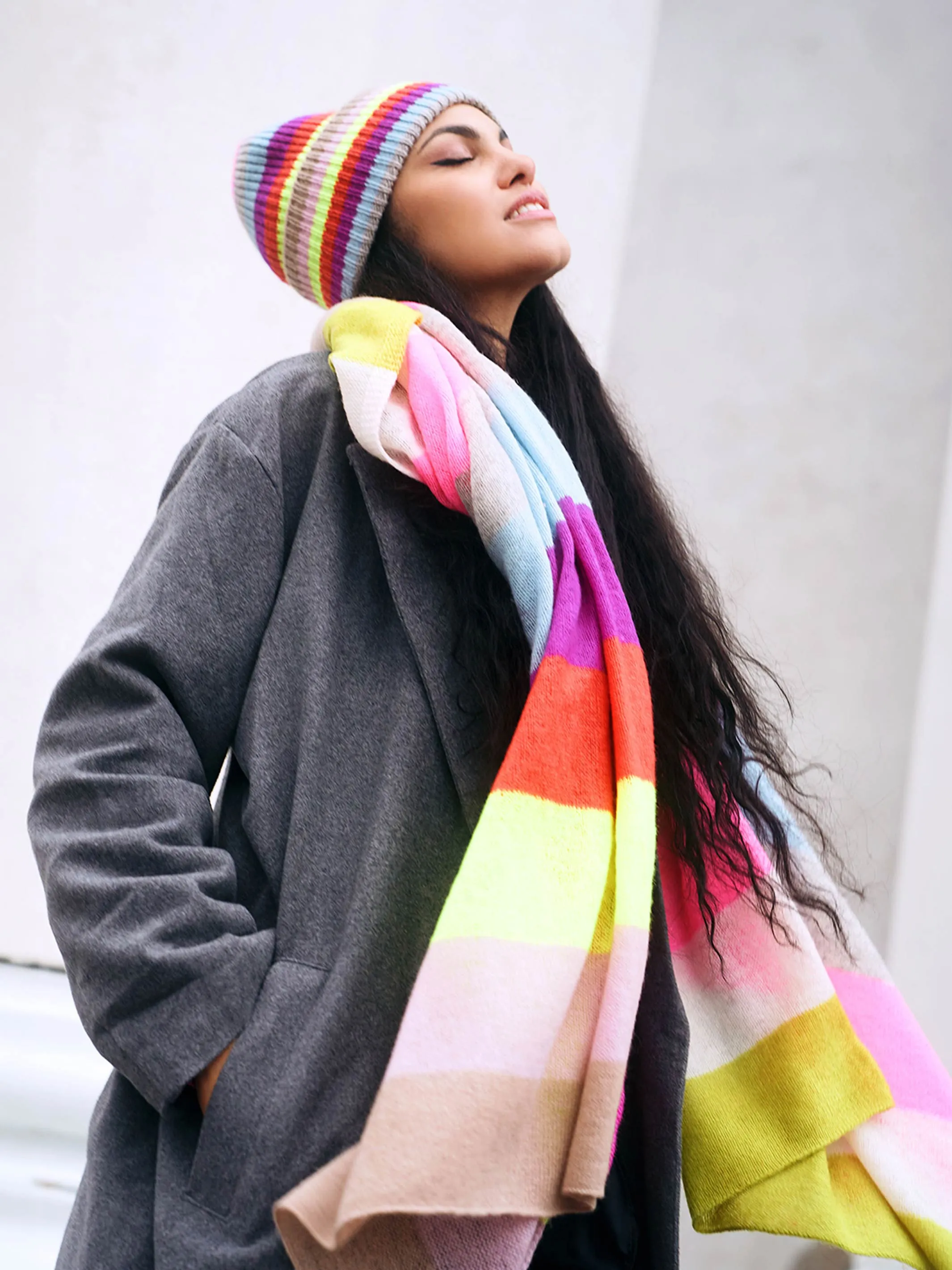 Signature Multi Stripe Knit Beanie