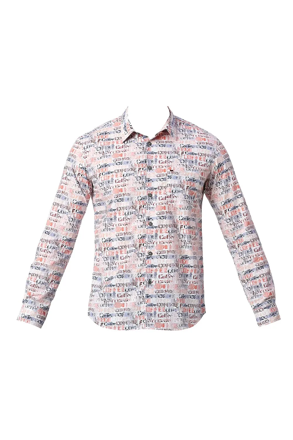 Slim Fit Cotton Poplin Digital Printed Shirt