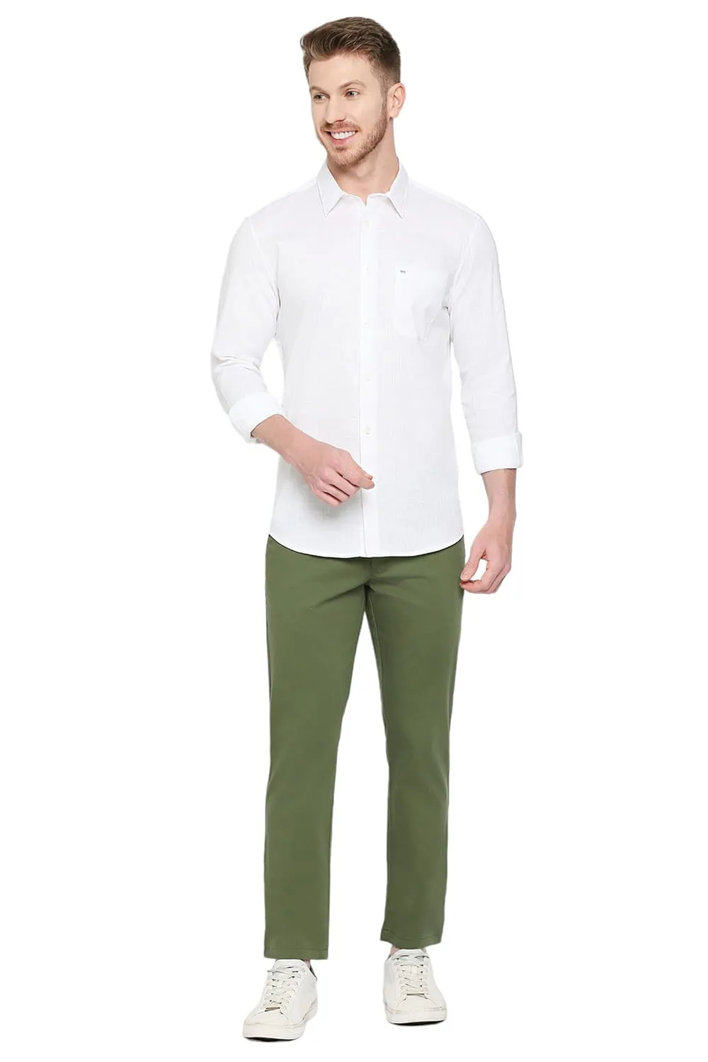 Slim Fit Cotton Slub Twill Shirt