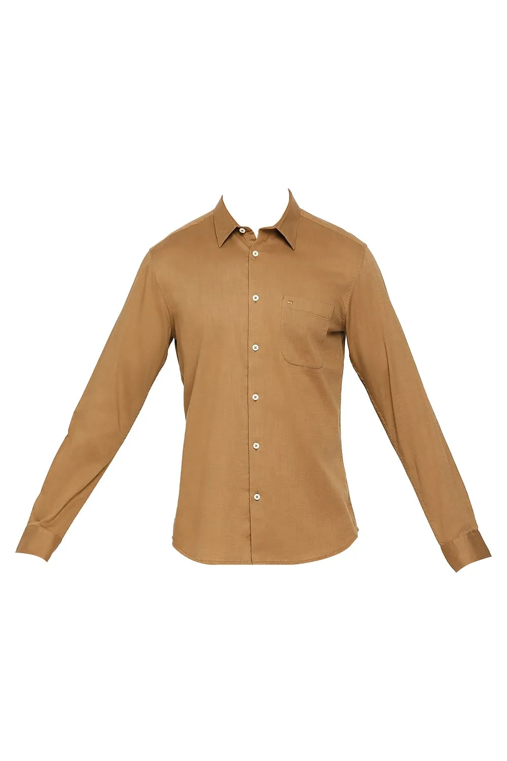 Slim Fit Cotton Slub Twill Shirt