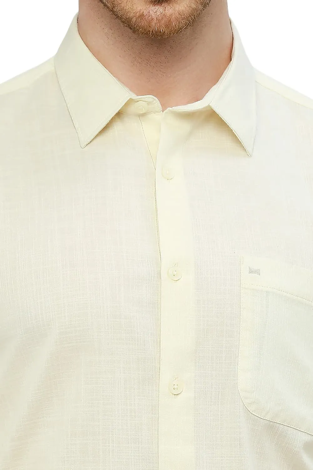 Slim Fit Cotton Slub Twill Shirt