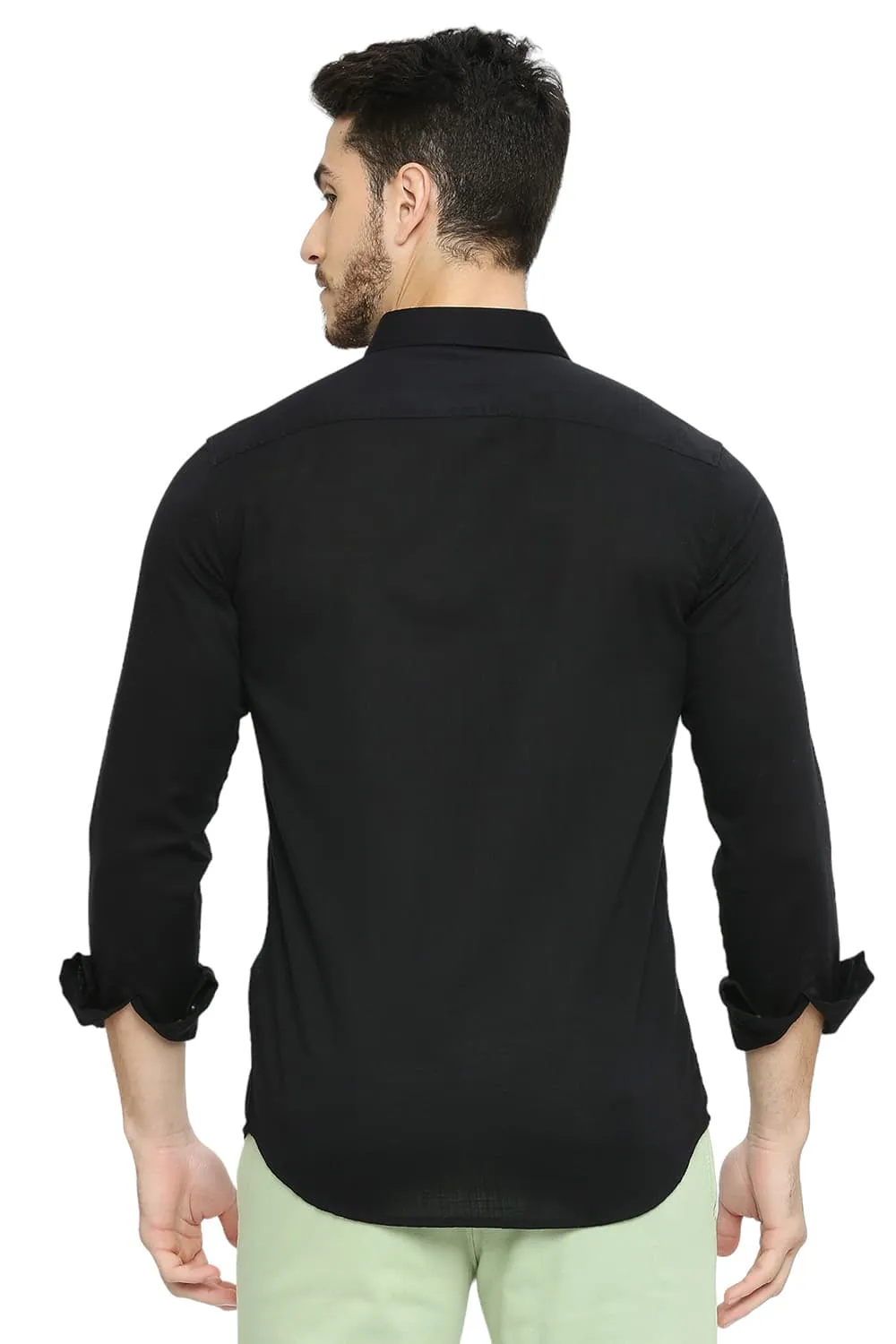 Slim Fit Cotton Slub Twill Shirt