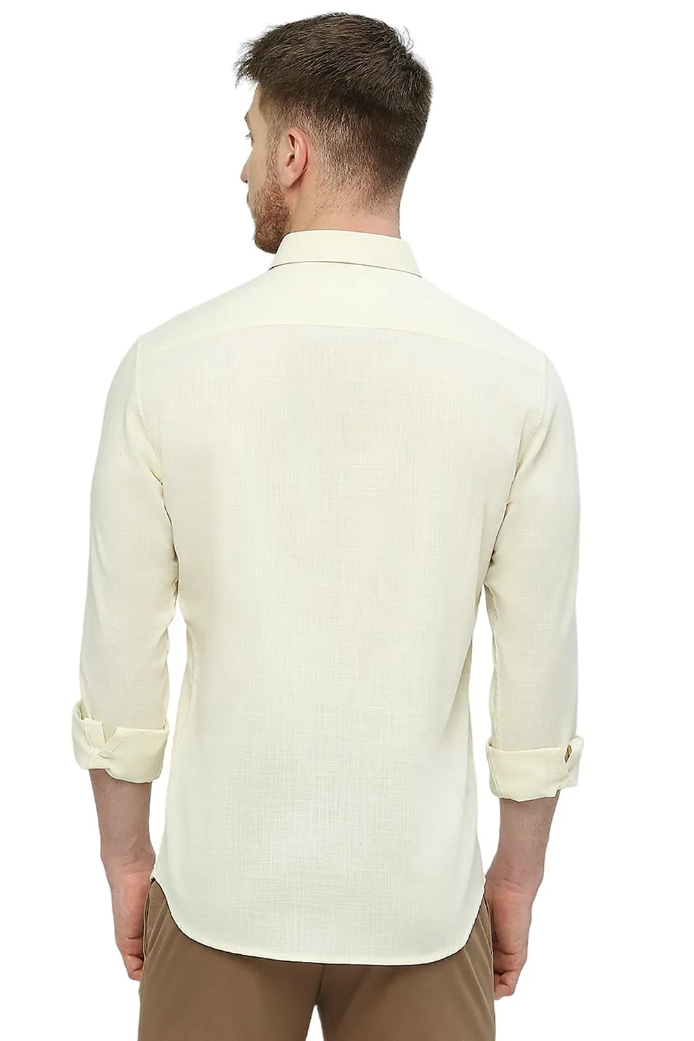 Slim Fit Cotton Slub Twill Shirt