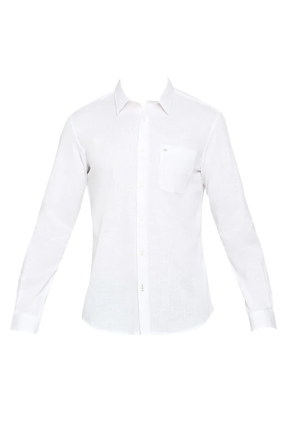 Slim Fit Cotton Slub Twill Shirt