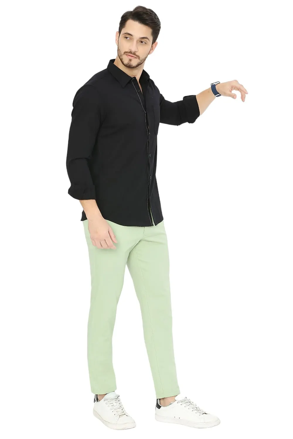 Slim Fit Cotton Slub Twill Shirt