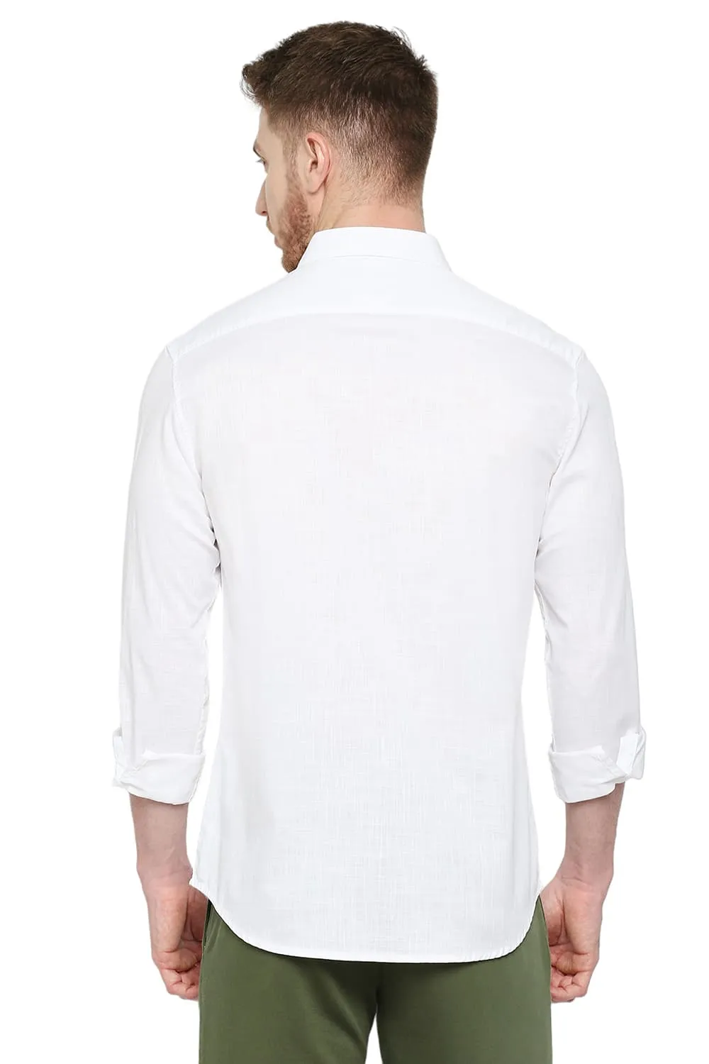 Slim Fit Cotton Slub Twill Shirt