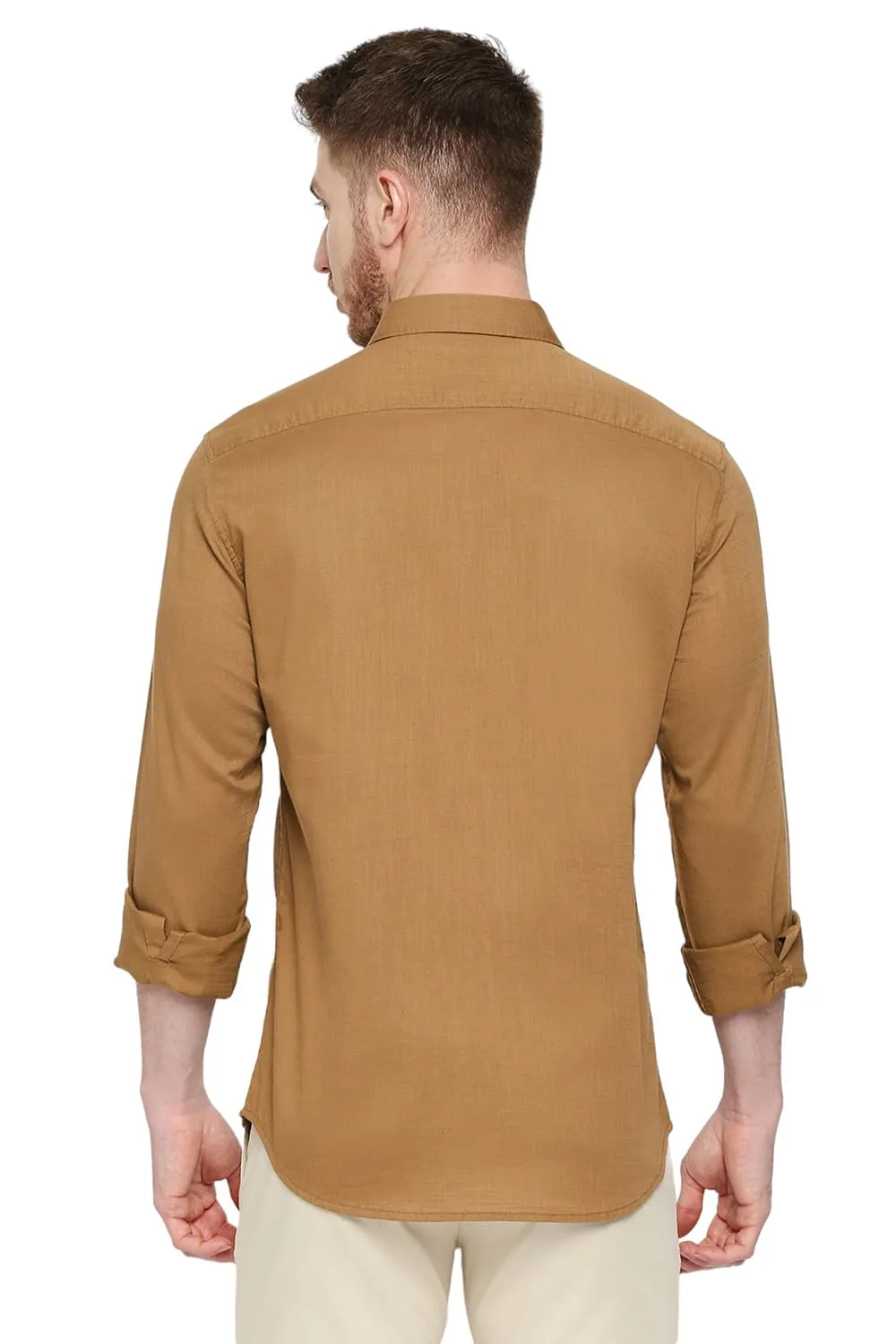 Slim Fit Cotton Slub Twill Shirt