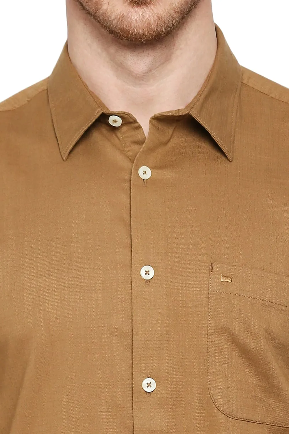 Slim Fit Cotton Slub Twill Shirt
