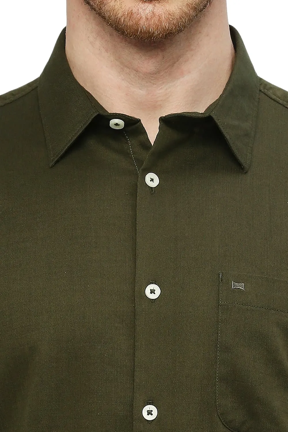 Slim Fit Cotton Slub Twill Shirt