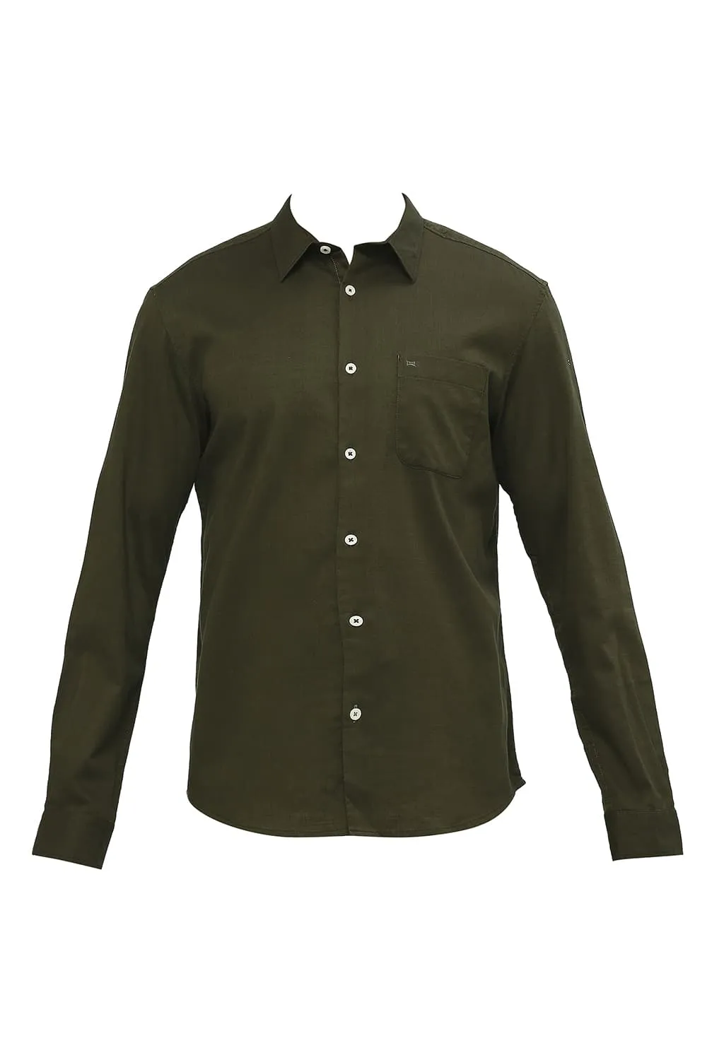 Slim Fit Cotton Slub Twill Shirt