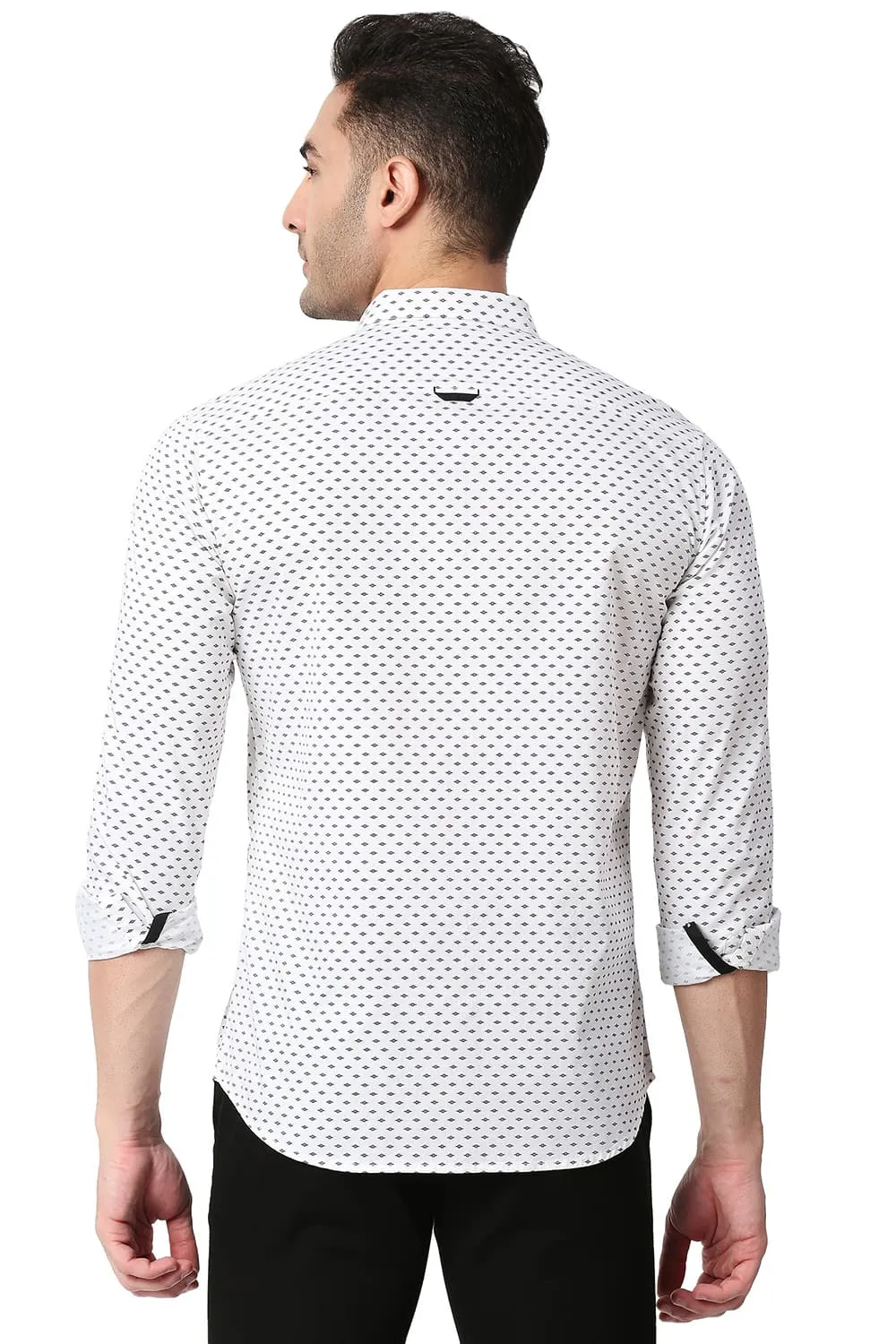 Slim Fit Cotton Twill Printed Shirt