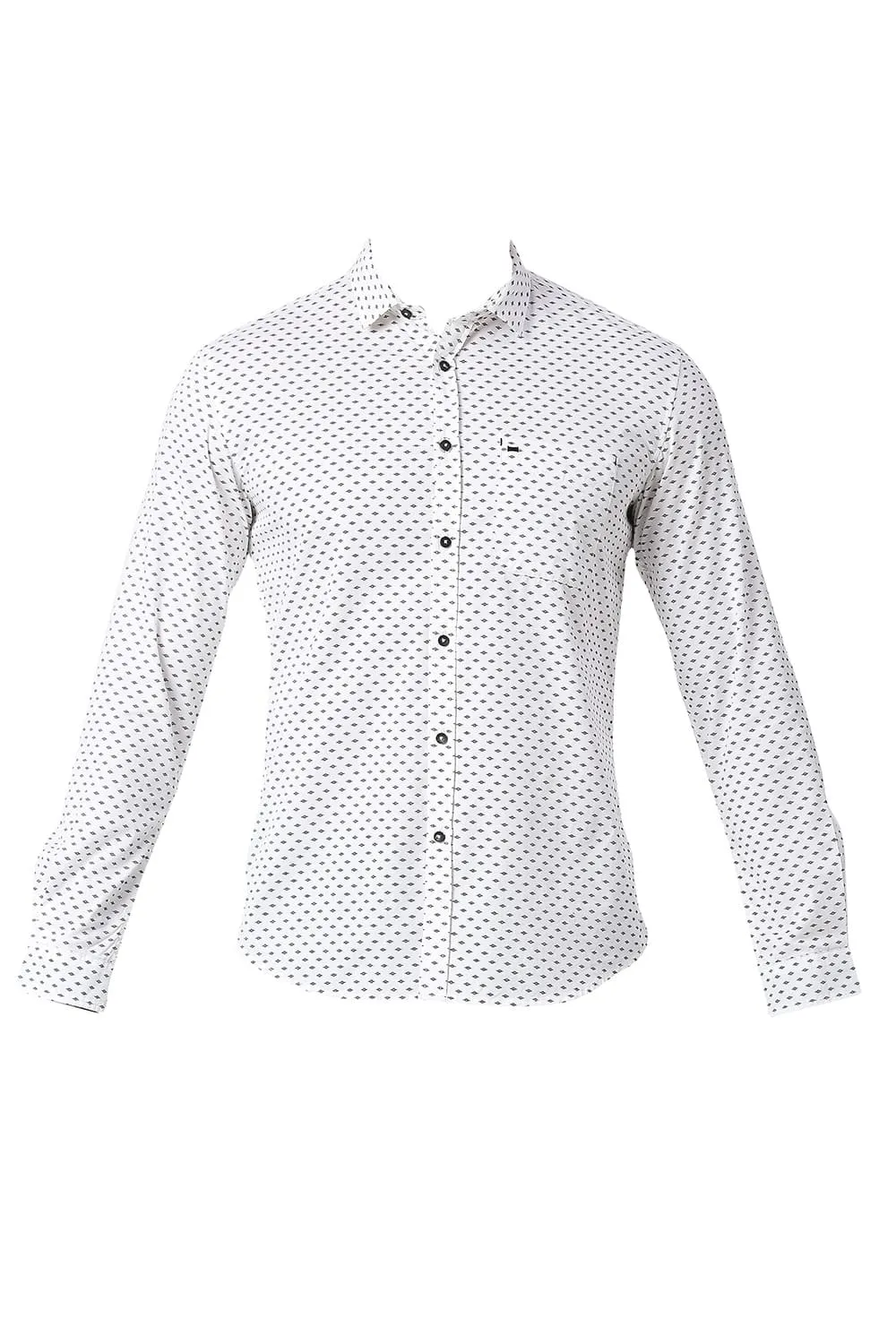 Slim Fit Cotton Twill Printed Shirt