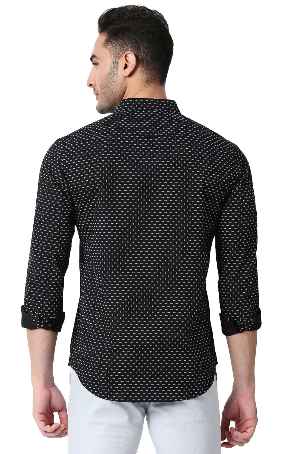 Slim Fit Cotton Twill Printed Shirt