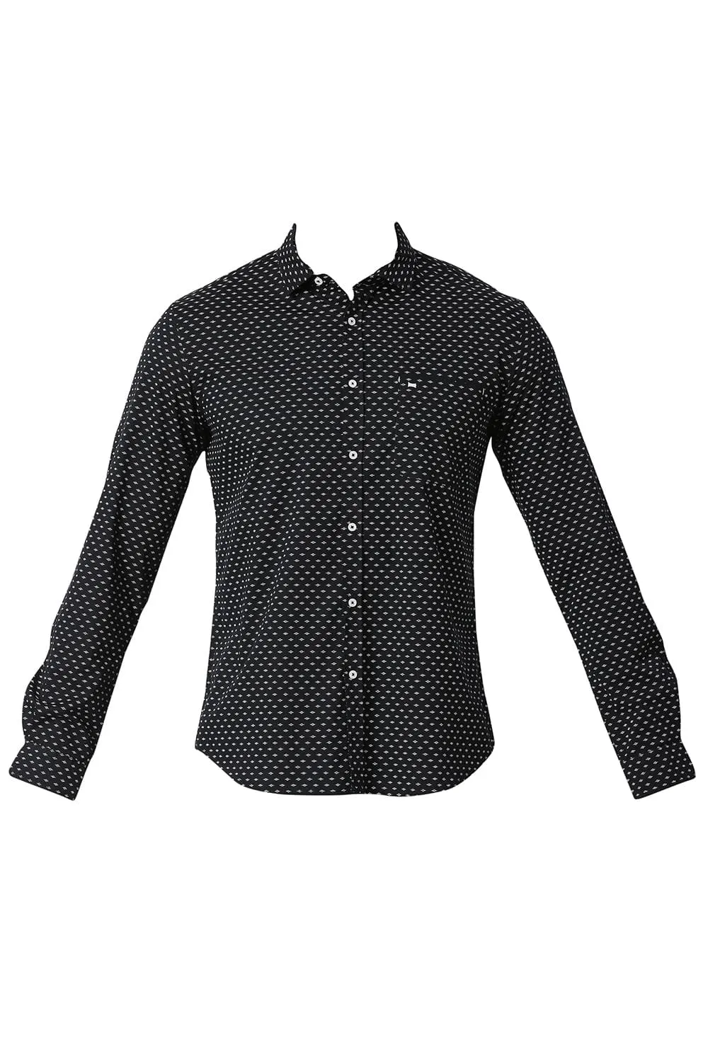 Slim Fit Cotton Twill Printed Shirt