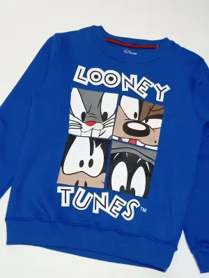 (slim-fit) Girl Looney Sweatshirt - Blue