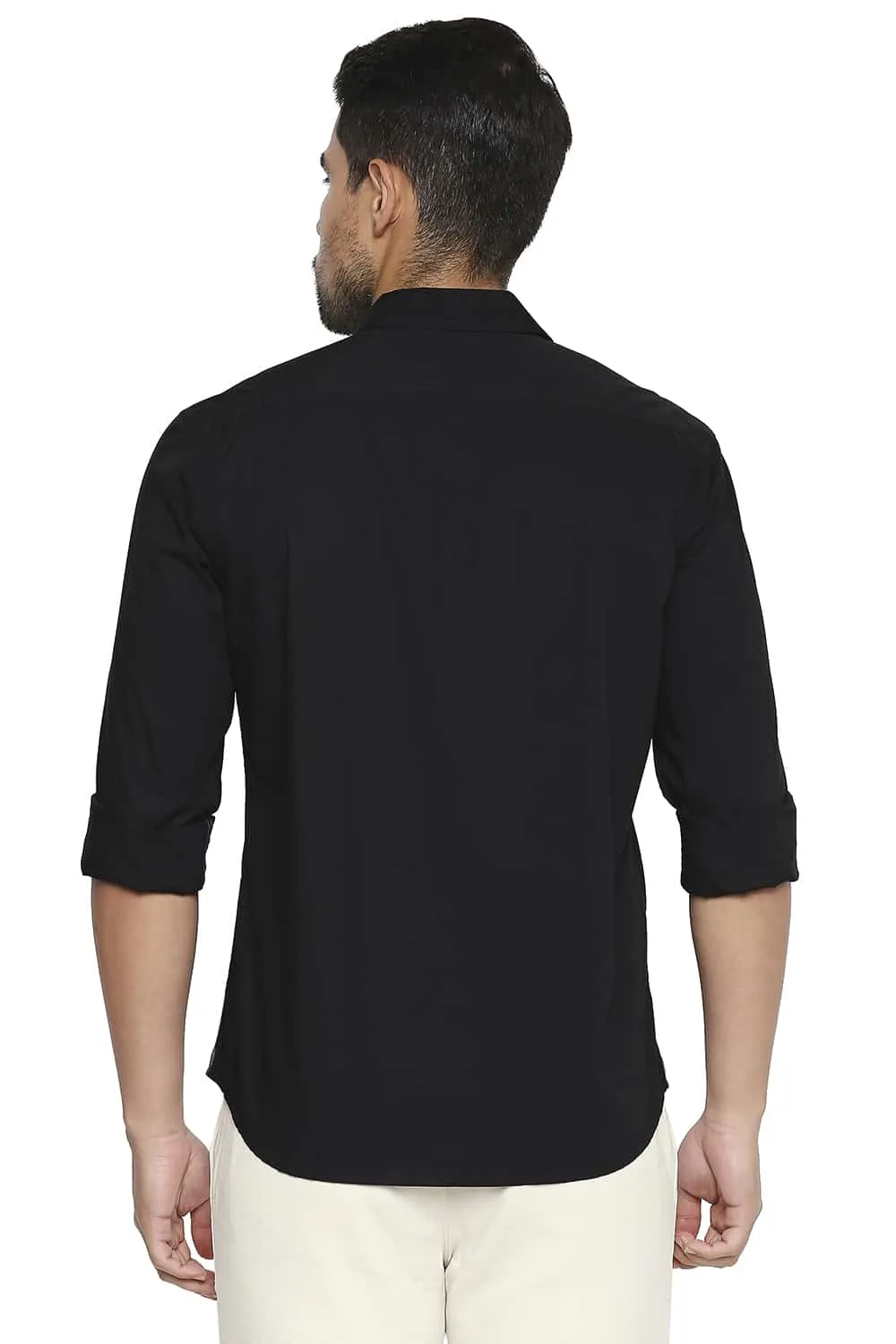 Slim Fit Line Printed Shirt