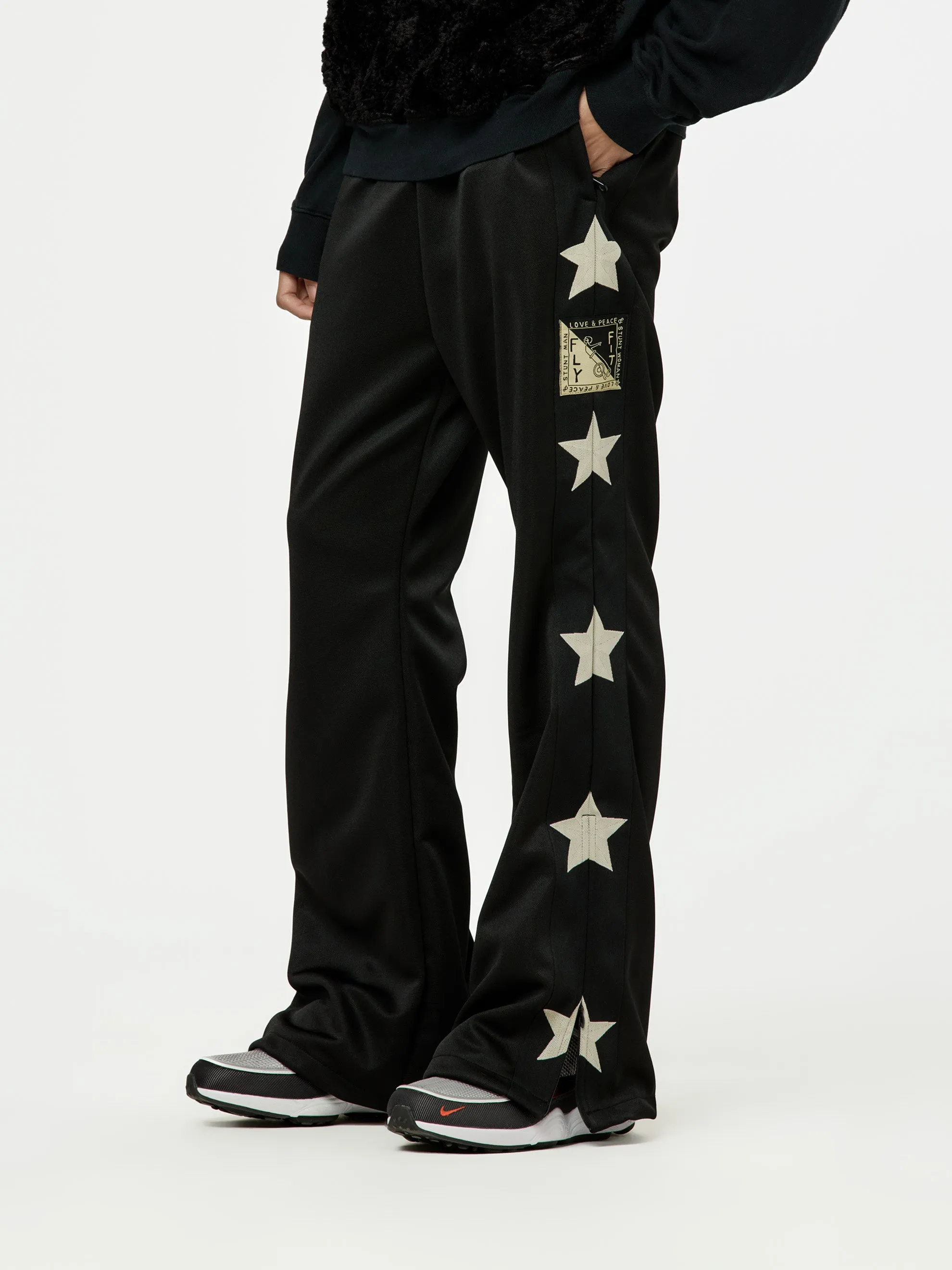 Smooth Jersey Stantman&woman Baggy Track Pants (Black)