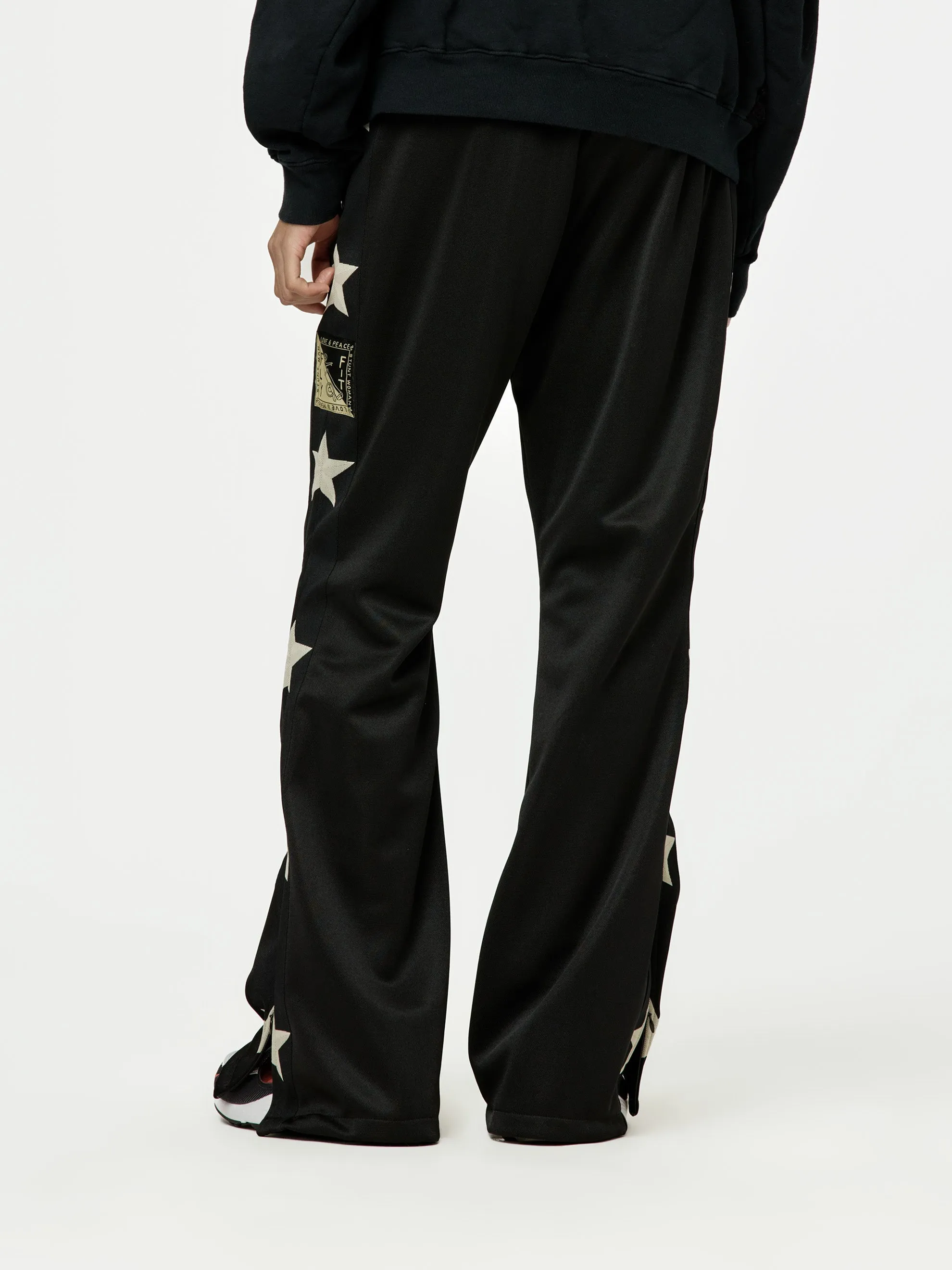 Smooth Jersey Stantman&woman Baggy Track Pants (Black)