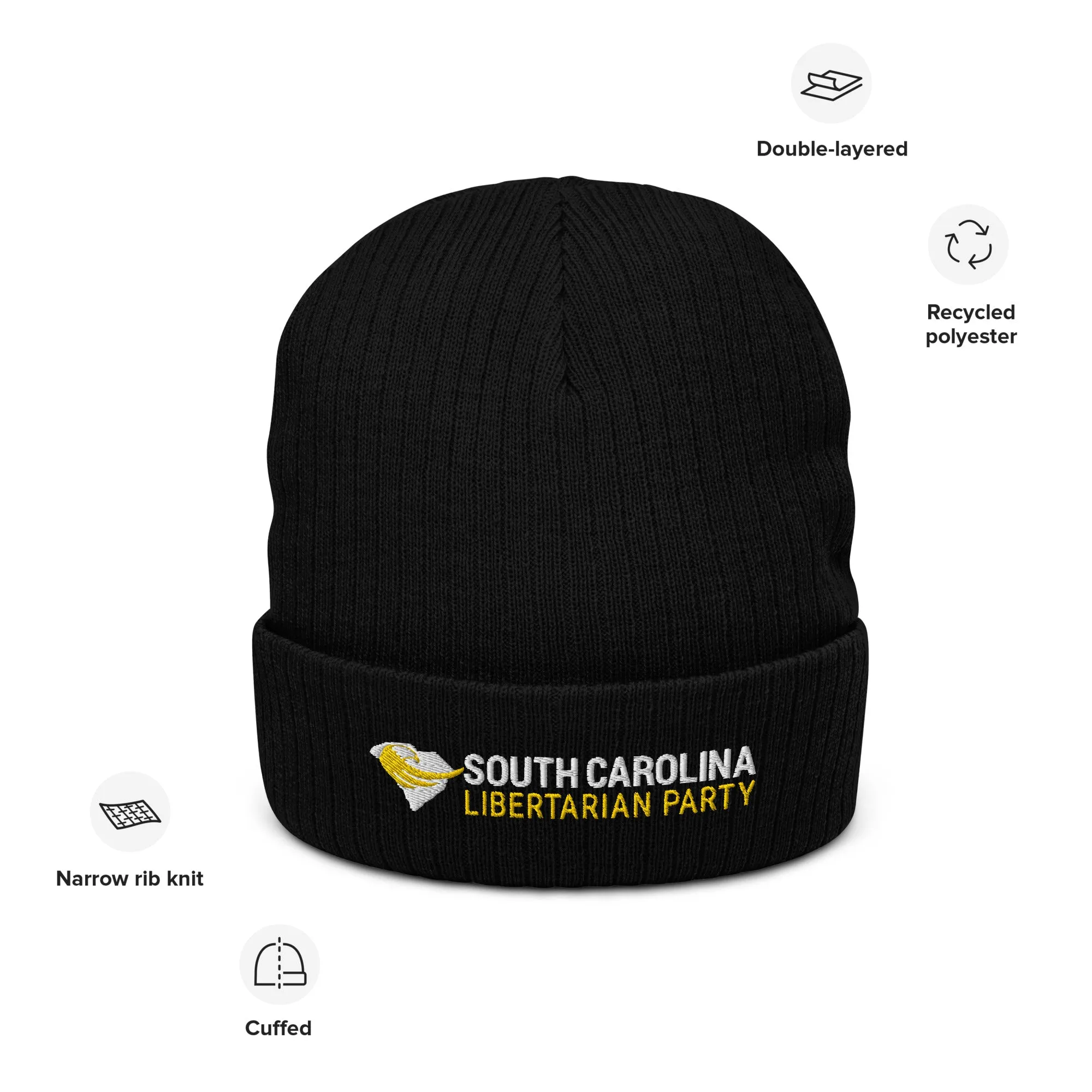 South Carolina Libertarian Party Ribbed knit beanie