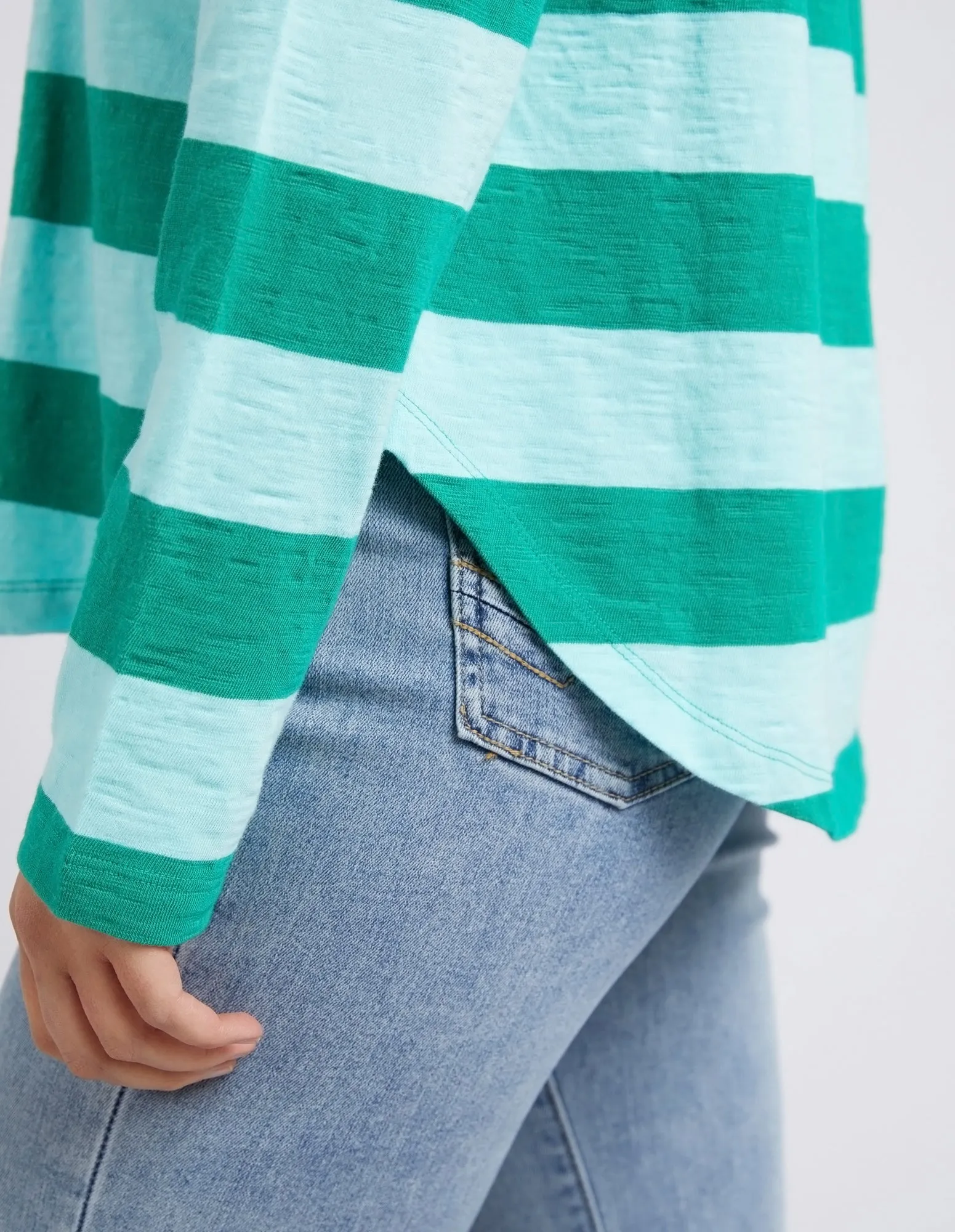Spritz Stripe Long Sleeve Tee Goodness Green