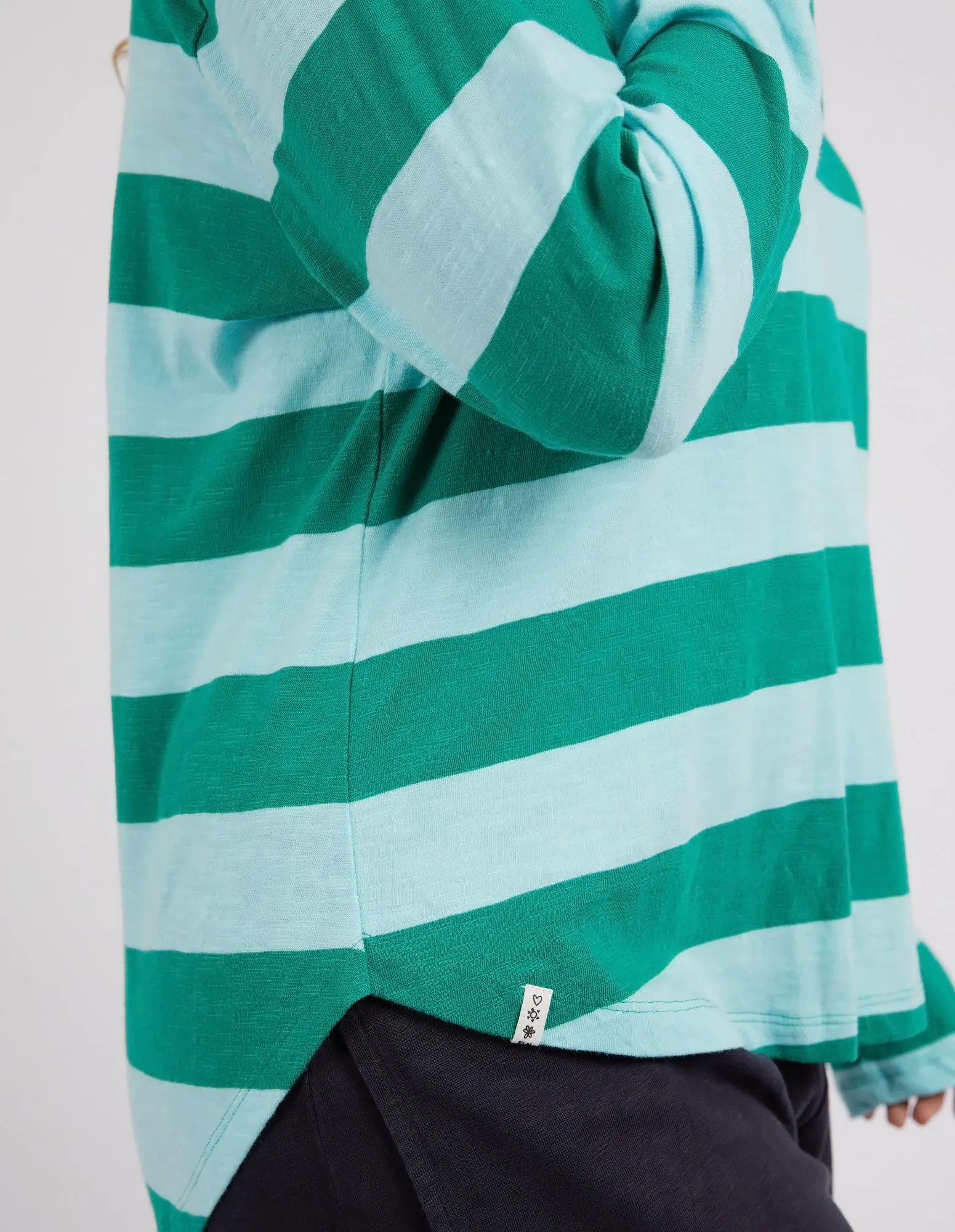 Spritz Stripe Long Sleeve Tee Goodness Green