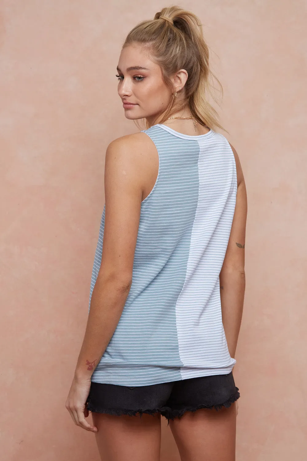 STRIPED KNIT TOP