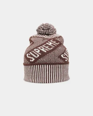 Supreme Banner Beanie Brown