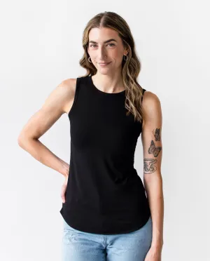 The Highneck Tank Top in Black