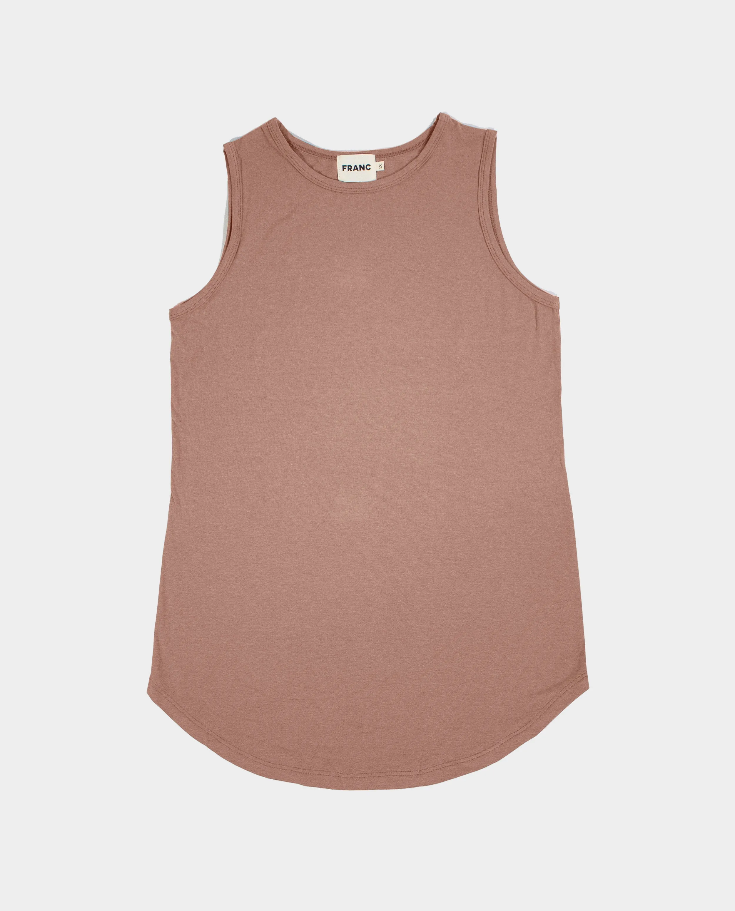 The Highneck Tank Top in Toast