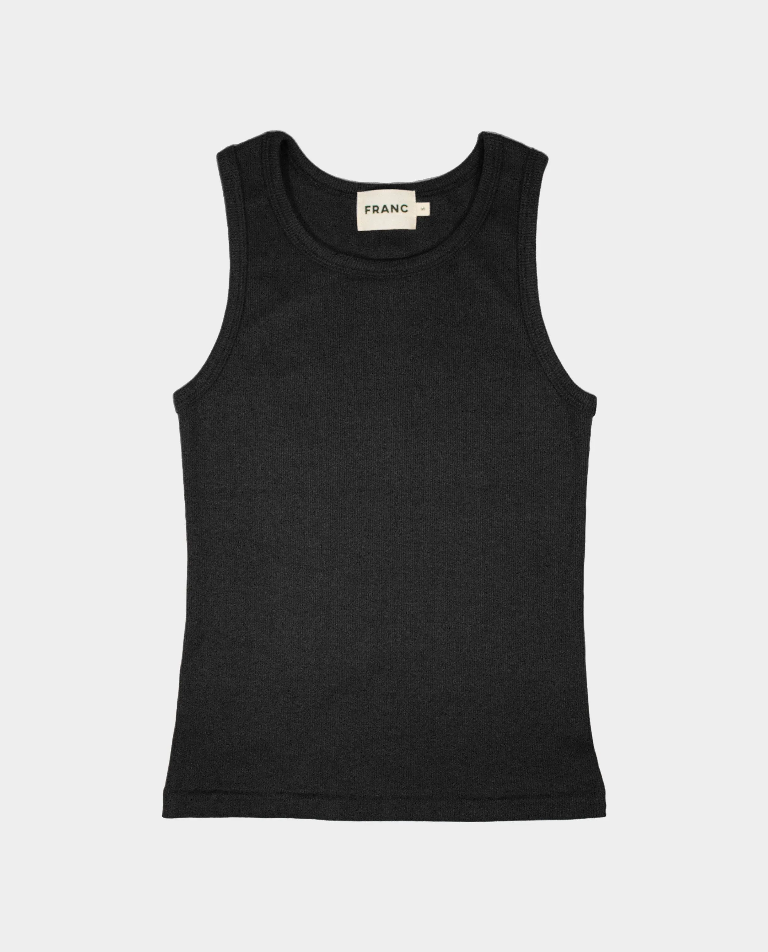 The Tuckable Rib Tank in Black