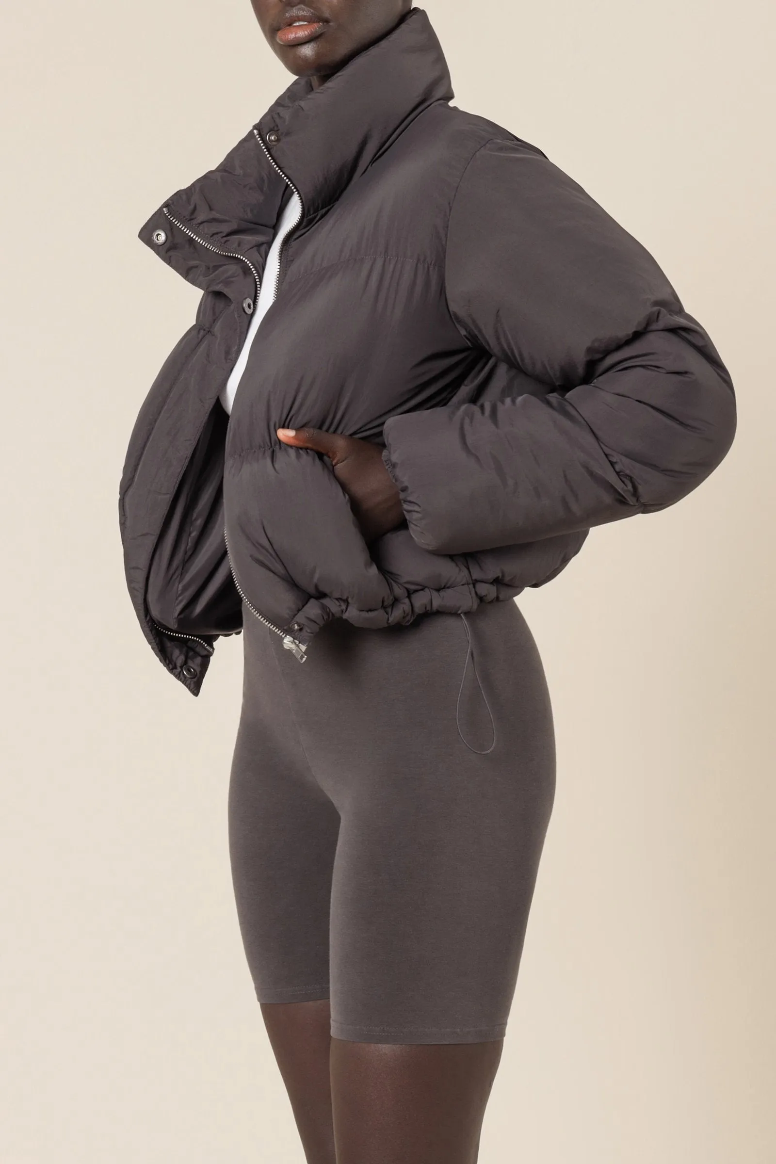 Topher Puffer Jacket- Coal