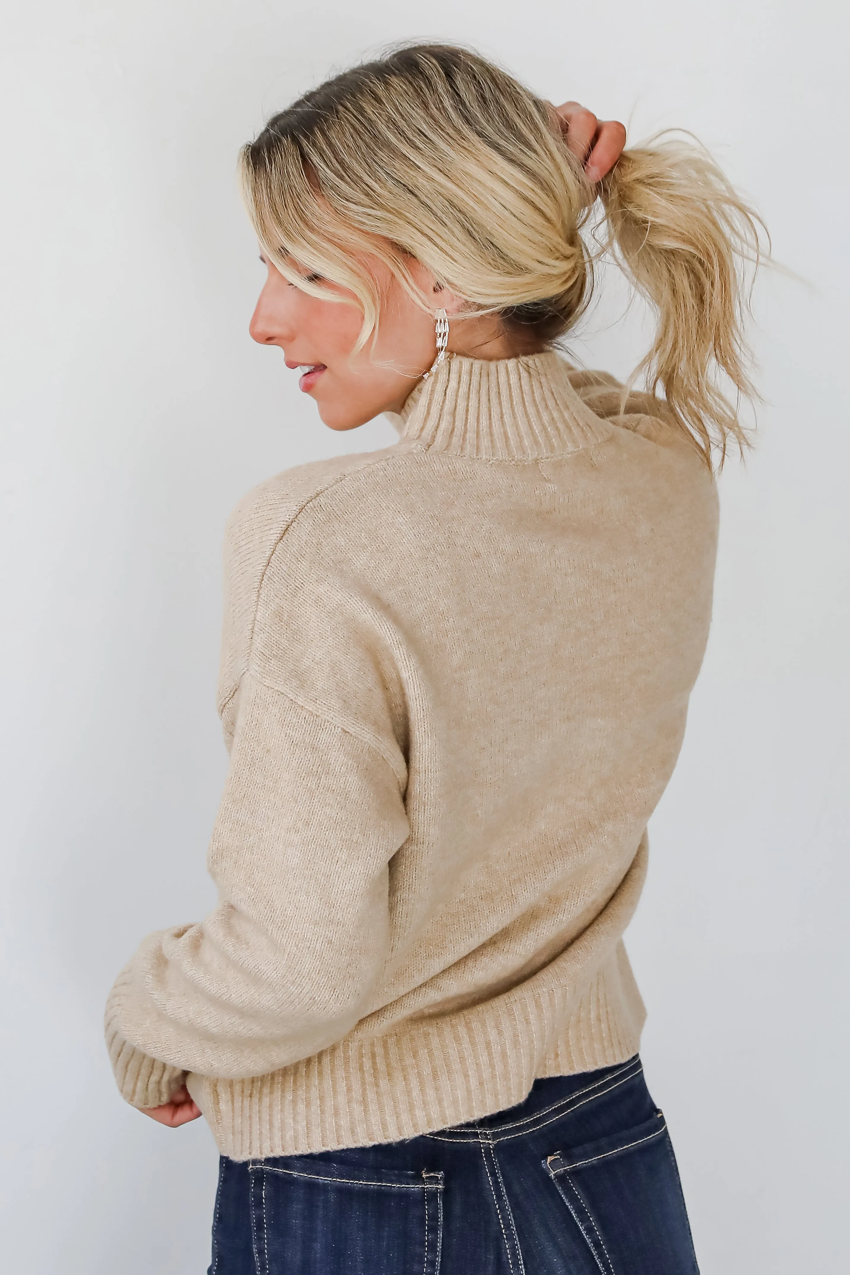 Truly Iconic Taupe Sweater - DOORBUSTER