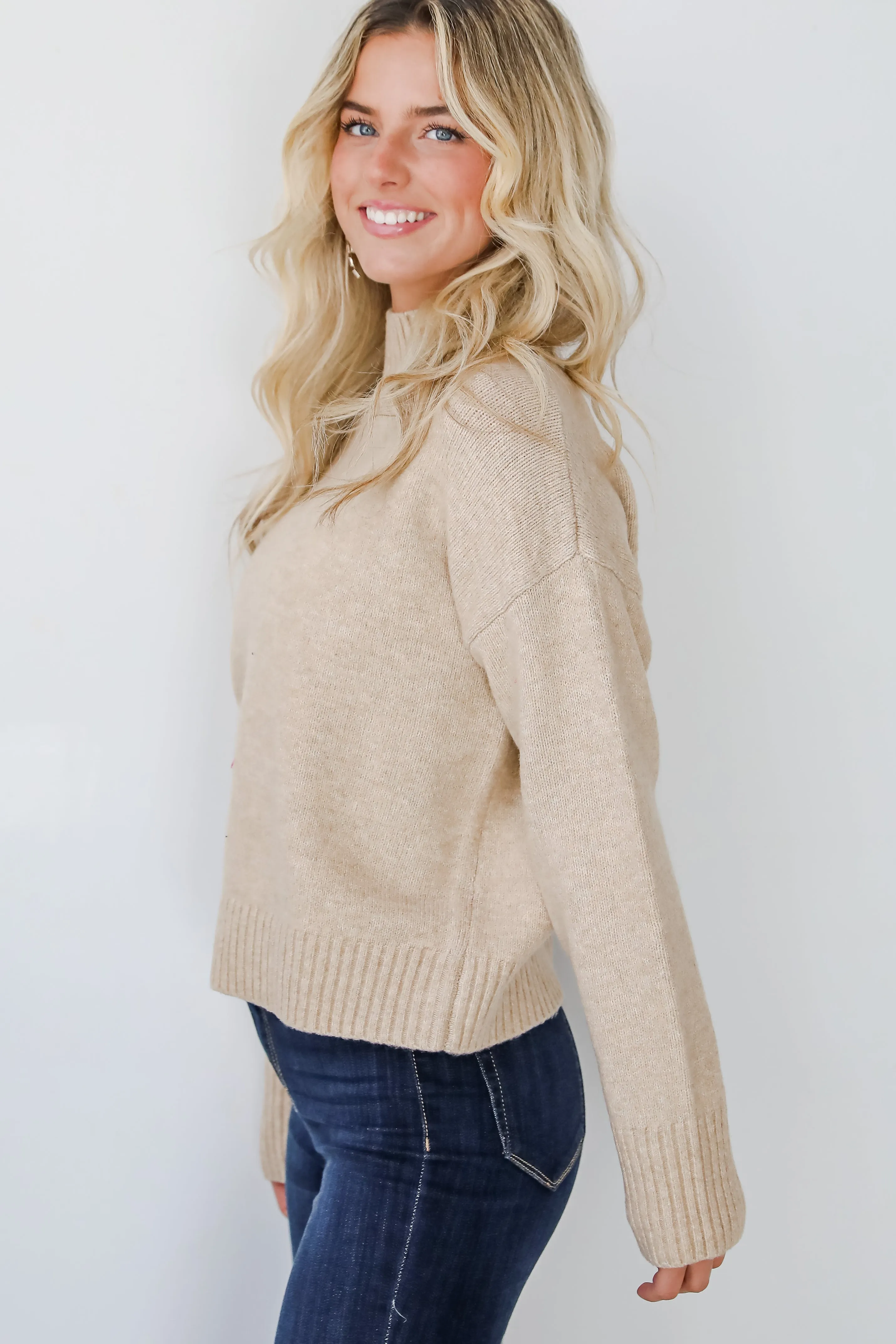 Truly Iconic Taupe Sweater - DOORBUSTER