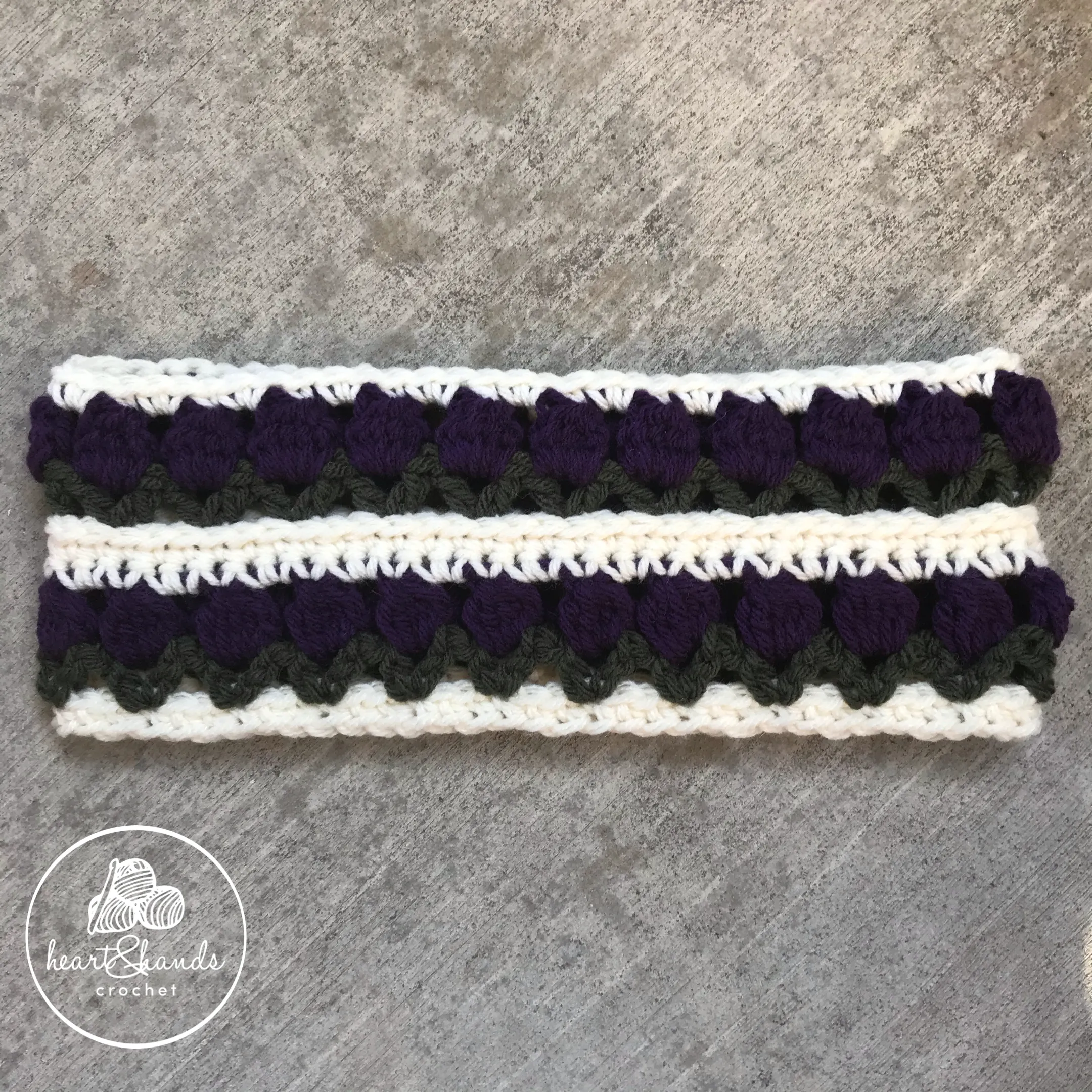 Tulip Headband, Adult - Natural/Amethyst
