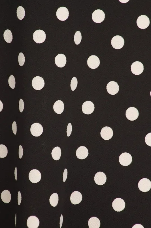 Twirl and Whirl Midi Polka Dot Skirt