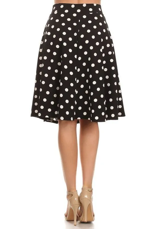 Twirl and Whirl Midi Polka Dot Skirt