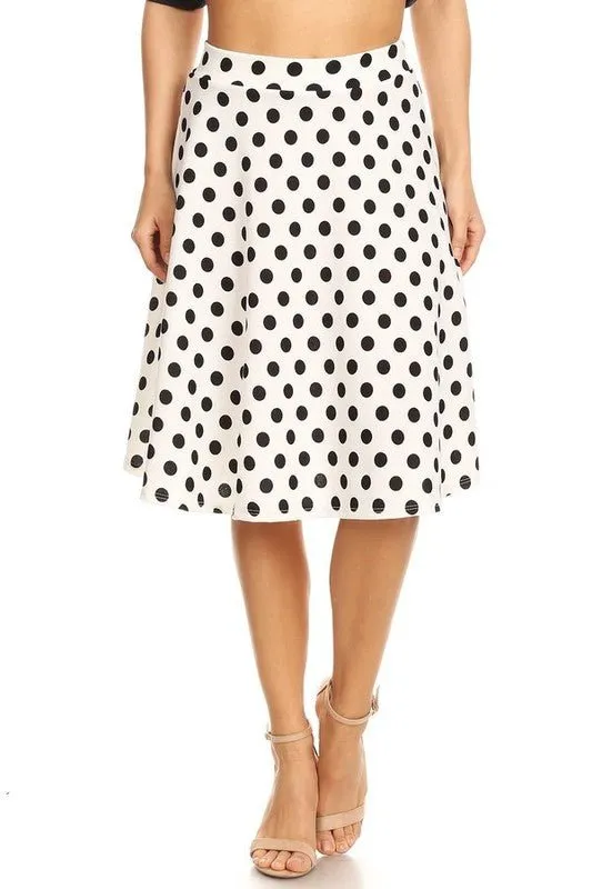Twirl and Whirl Midi Polka Dot Skirt