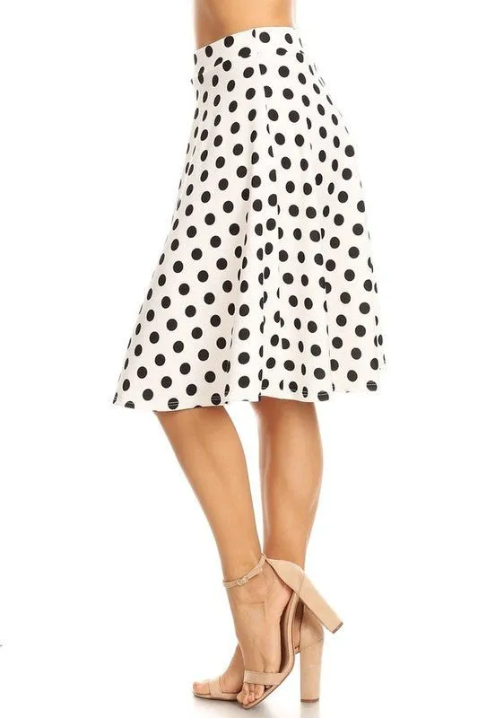 Twirl and Whirl Midi Polka Dot Skirt