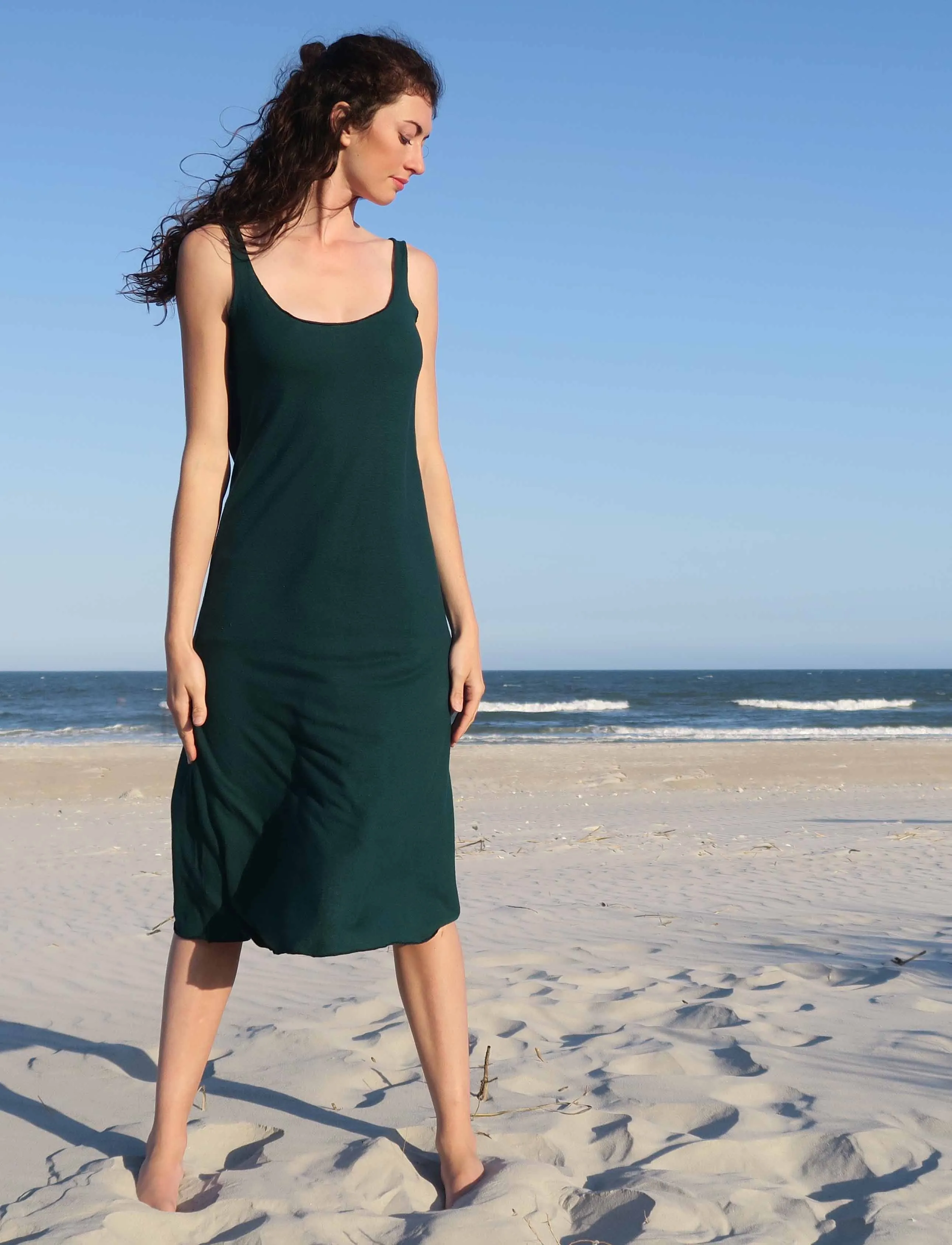 Utility Tank Simplicity Below Knee Dress