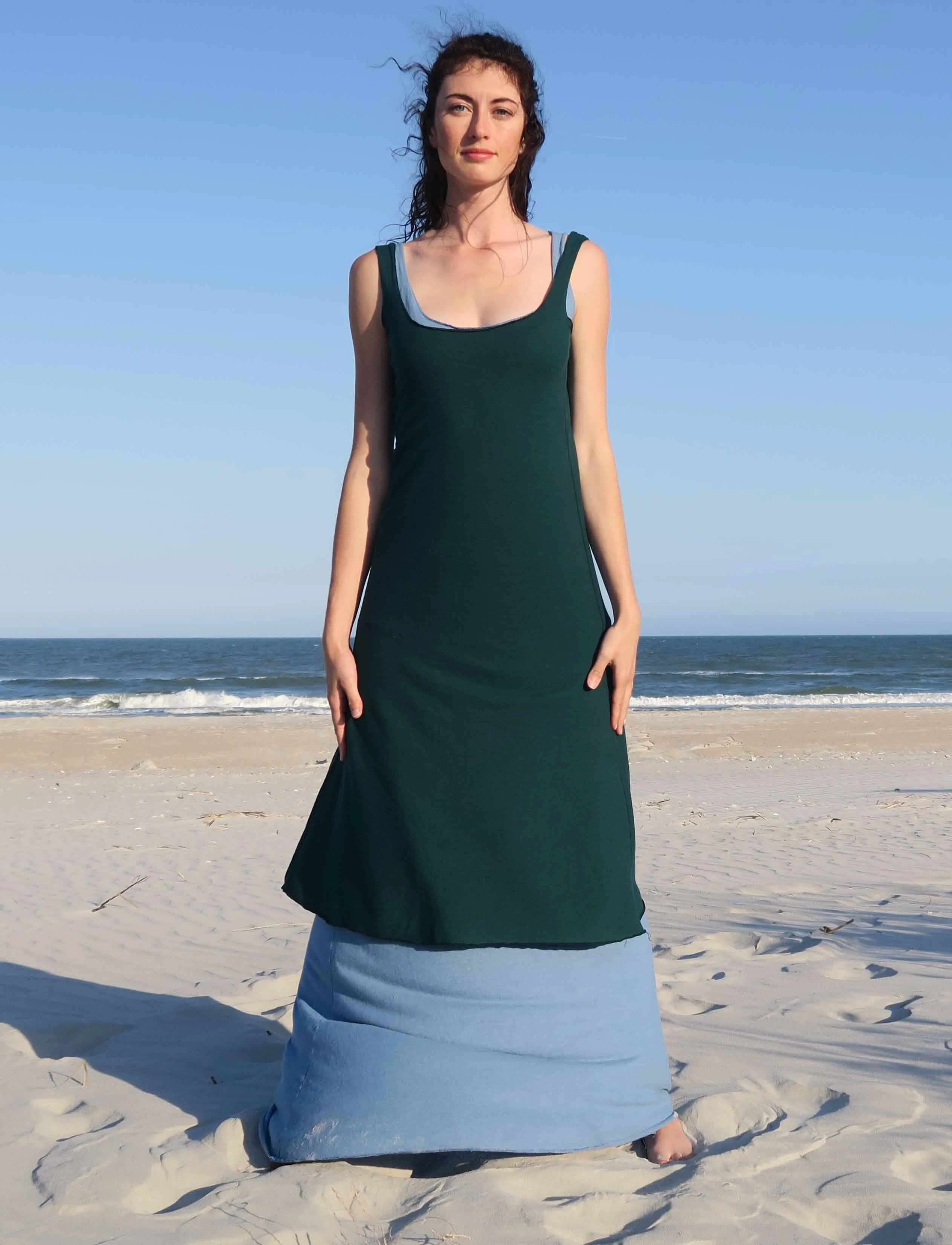 Utility Tank Simplicity Below Knee Dress